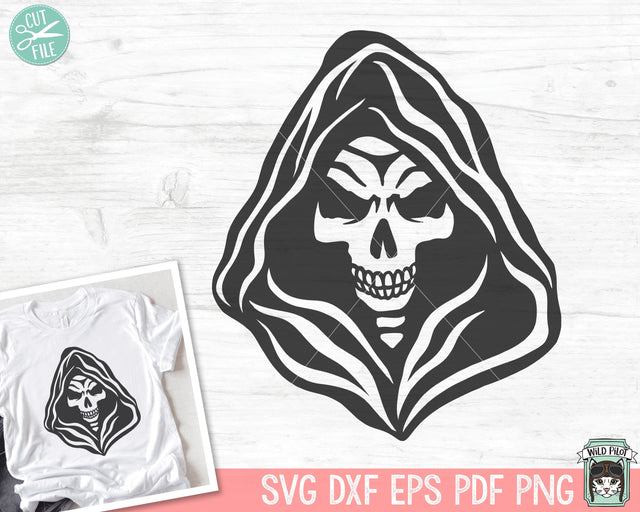 Grim Reaper SVG, Skull SVG, Halloween SVG, Spooky svg, Grim Reaper Clipart, Skull Clipart, Skull png, Grim Reaper Cricut svg, Halloween png SVG Wild Pilot 