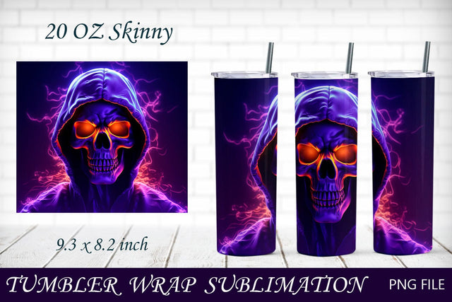 Grim reaper tumbler wrap, Halloween horror sublimation Sublimation AnastasiyaArtDesign 