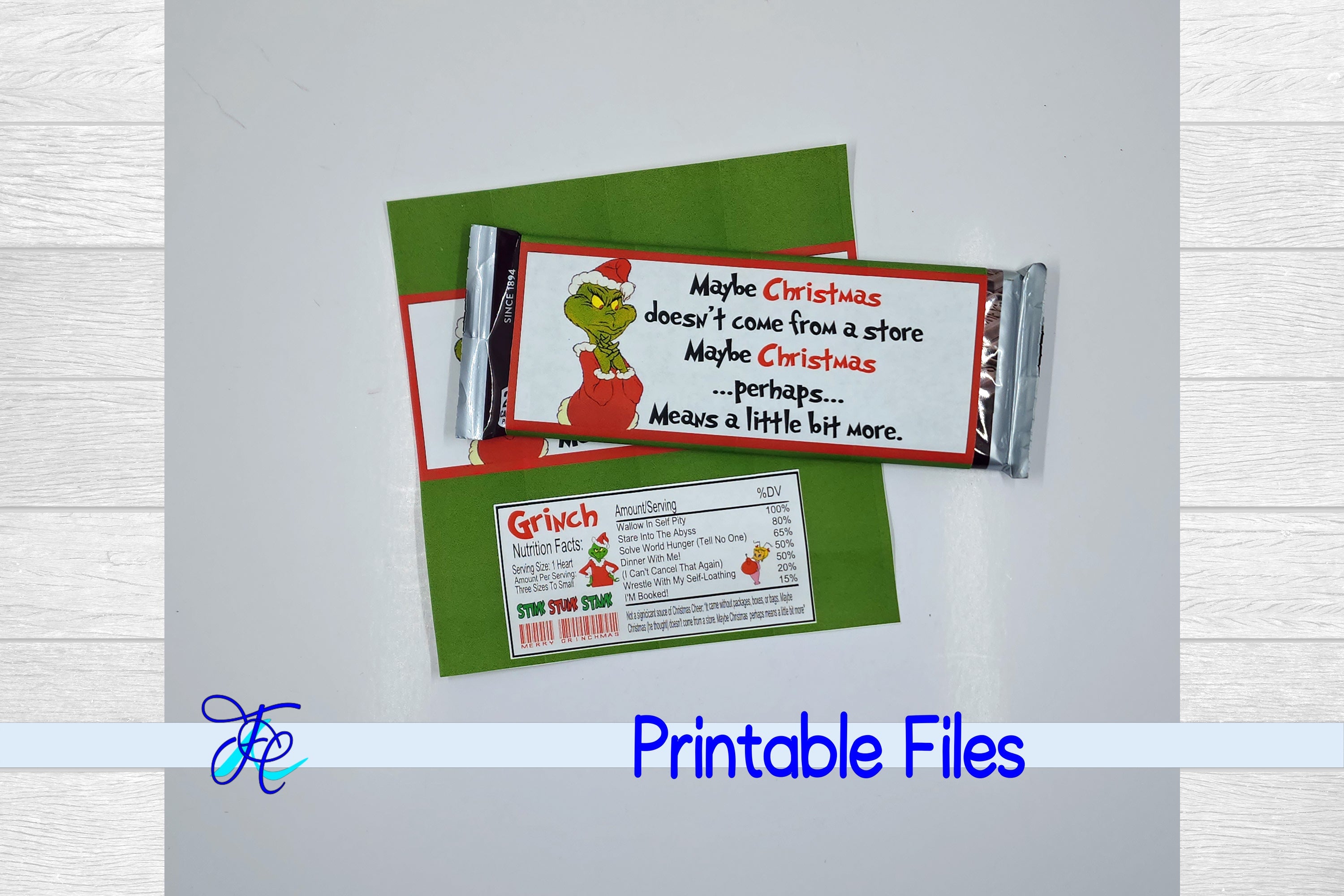 christmas candy wrapper printables
