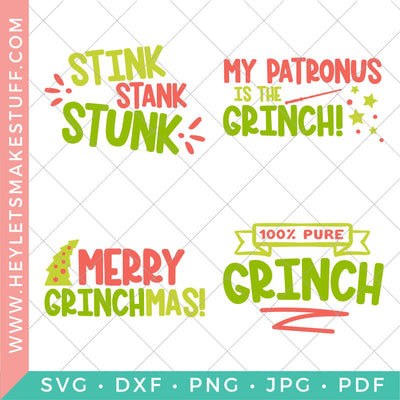 Grinch Quotes Christmas Bundle SVG Hey Let's Make Stuff 