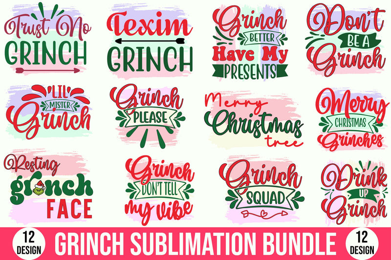 Grinch Sublimation Bundle Sublimation SVGista 