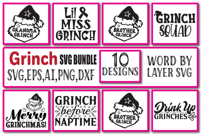 Grinch SVG Bundle Vol. 1 SVG Craftlabsvg24 