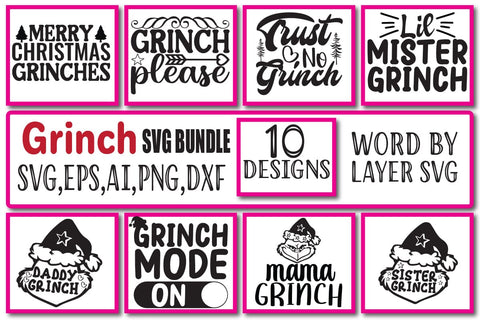 Grinch SVG Bundle Vol. 2 SVG Craftlabsvg24 