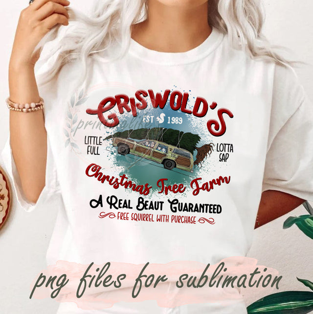 Griswold Christmas Tree Farm Png, Christmas Movie Png, Merry Christmas Png, Holiday Png, Retro Christmas Tree Design, Griswold Png, Digital Download Sublimation PrintingLife 