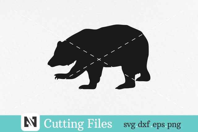 Grizzly Bear Silhouette Svg Vector File SVG Pinoyart Kreatib 