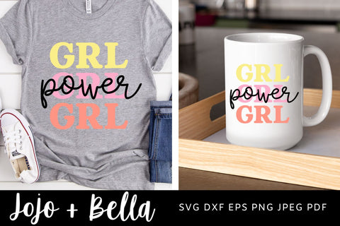 Grl Power Svg, Retro Svg, Boho Svg, Independent Women SVG, Woman SVG, Female Svg, Motivational Svg, Svg files for Cricut, Silhouette SVG Jojo&Bella 