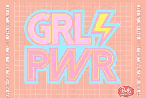 GRLPWR | girl power SVG SVG Partypantaloons 