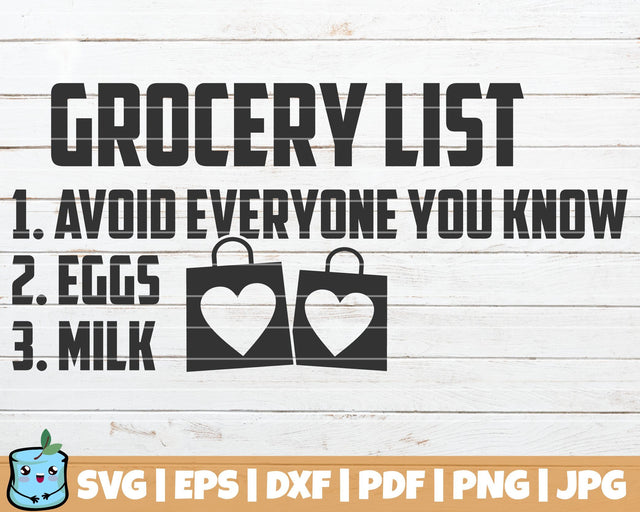 Grocery List SVG MintyMarshmallows 