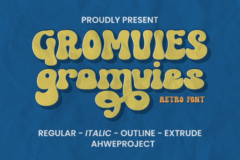 Gromvies - Vintage Retro Font ahweproject 