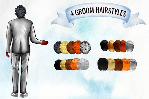 Groom & Bride Wedding Day Clipart SVG SvgOcean 