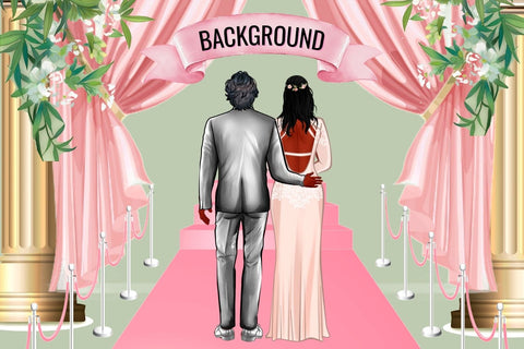 Groom & Bride Wedding Day Clipart SVG SvgOcean 