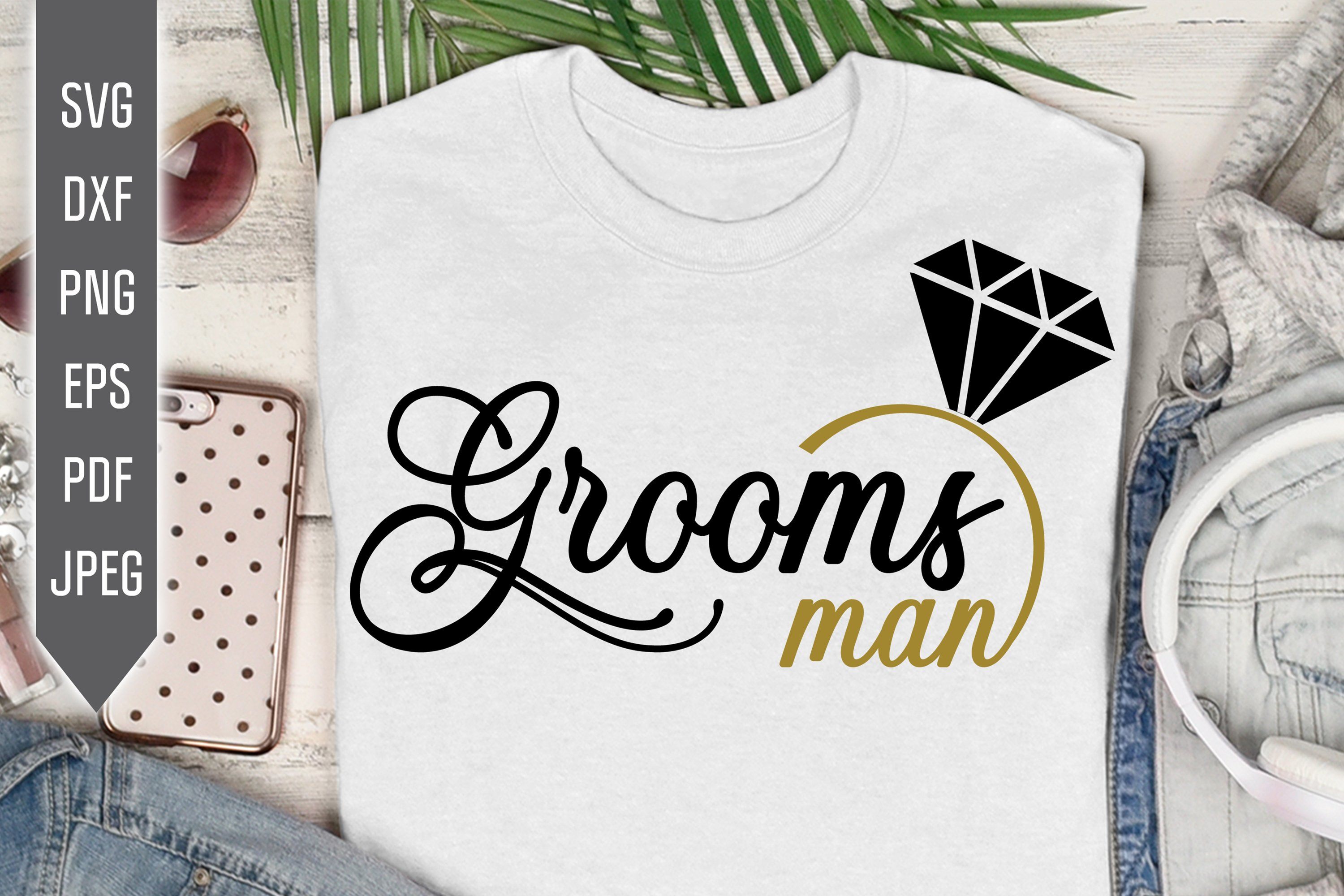 Groom's Brew Crew Lettering PNG & SVG Design For T-Shirts