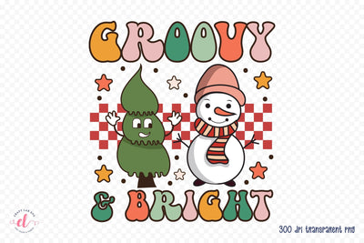 Groovy & Bright - Groovy Christmas Sublimation Sublimation CraftLabSVG 