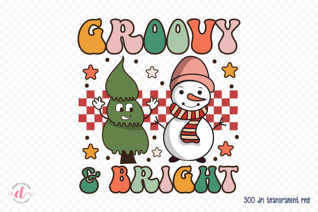 Groovy & Bright - Groovy Christmas Sublimation Sublimation CraftLabSVG 
