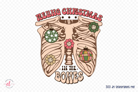 Groovy Christmas Bones Sublimation Sublimation CraftLabSVG 