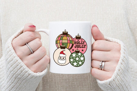 Groovy Christmas Holly Jolly Sublimation Sublimation CraftLabSVG 