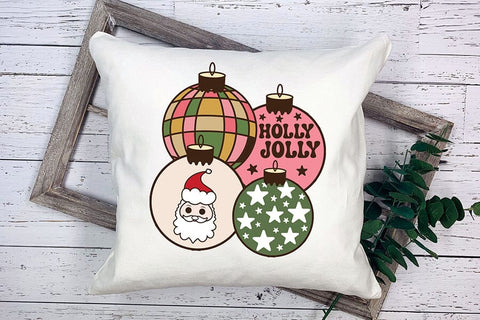 Groovy Christmas Holly Jolly Sublimation Sublimation CraftLabSVG 