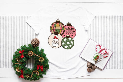 Groovy Christmas Holly Jolly Sublimation Sublimation CraftLabSVG 