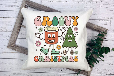 Groovy Christmas PNG Sublimation Design Sublimation CraftLabSVG 