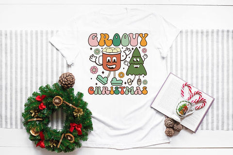 Groovy Christmas PNG Sublimation Design Sublimation CraftLabSVG 