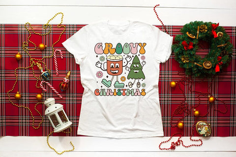 Groovy Christmas PNG Sublimation Design Sublimation CraftLabSVG 