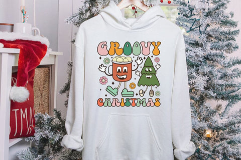 Groovy Christmas PNG Sublimation Design Sublimation CraftLabSVG 
