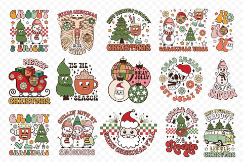 Groovy Christmas Sublimation Bundle Sublimation CraftLabSVG 