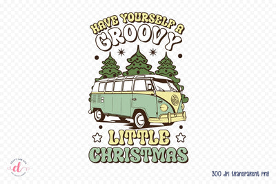 Groovy Christmas Sublimation Design PNG Sublimation CraftLabSVG 