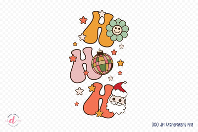 Groovy Christmas Sublimation - Ho Ho Ho Sublimation CraftLabSVG 