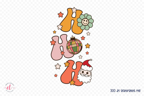 Groovy Christmas Sublimation - Ho Ho Ho Sublimation CraftLabSVG 