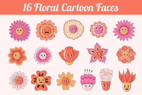 Groovy Flowers Characters Constructor Sublimation Rin Green 