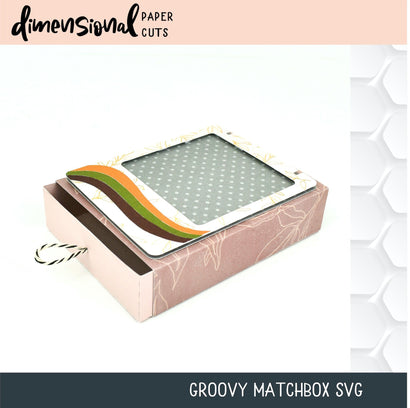 Groovy Matchbox Box SVG Dimensional Paper Cuts LLC 