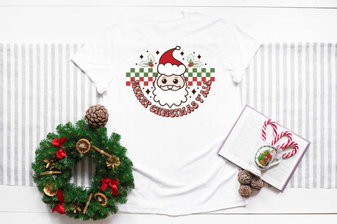 Groovy Merry Christmas Y'all Sublimation Sublimation CraftLabSVG 