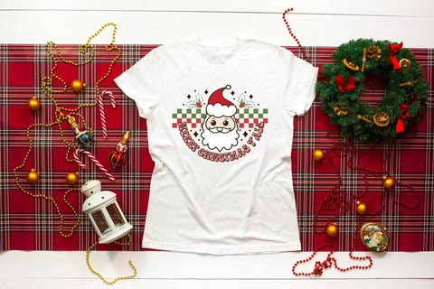 Groovy Merry Christmas Y'all Sublimation Sublimation CraftLabSVG 