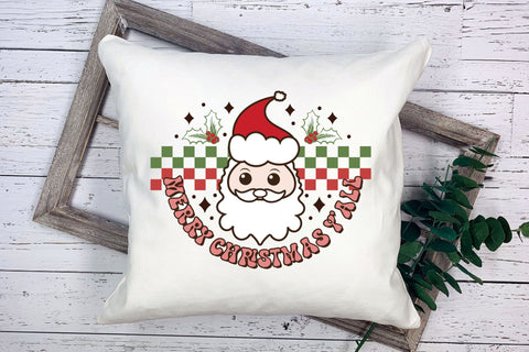 Groovy Merry Christmas Y'all Sublimation Sublimation CraftLabSVG 