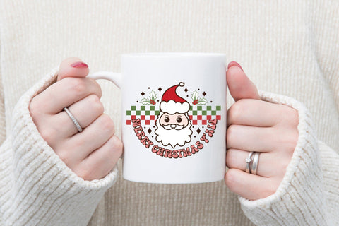 Groovy Merry Christmas Y'all Sublimation Sublimation CraftLabSVG 