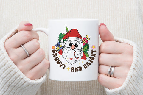 Groovy Santa Christmas Sublimation SVG designartist 