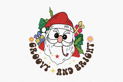 Groovy Santa Christmas Sublimation SVG designartist 