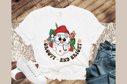 Groovy Santa Christmas Sublimation SVG designartist 