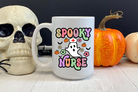Groovy Spooky Halloween Nurse I Nurse Halloween Sublimation Sublimation Happy Printables Club 