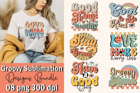 Groovy Sublimation Designs Bundle Sublimation SVGArt 
