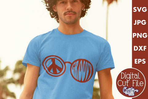 Groovy Sunglasses Svg | Retro Hippie Shirt Design SVG Crafty Mama Studios 