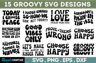 Groovy SVG Bundle SVG Regulrcrative 