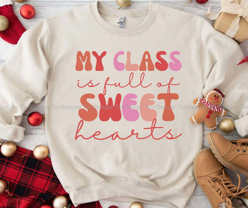 Groovy Teacher Valentine Back To School PNG sublimation design Sublimation ToriDesigns 