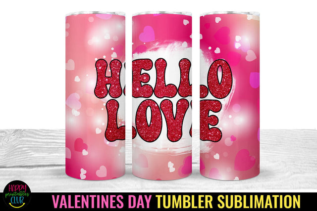 Groovy Valentines Tumbler Sublimation I 20 Oz Tumbler Wrap Sublimation Happy Printables Club 