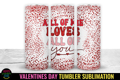 Groovy Valentines Tumbler Sublimation I 20 Oz Tumbler Wrap Sublimation Happy Printables Club 