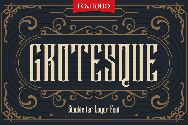 Grotesque Blackletter Layer Font Font FontDuo 