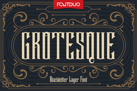 Grotesque Blackletter Layer Font Font FontDuo 