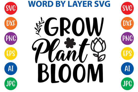 Grow Plant Bloom SVG Design SVG Rafiqul20606 