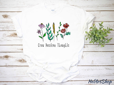 Grow Positive Thoughts Png, Sublimation Png Sublimation _HelArtShop_ 